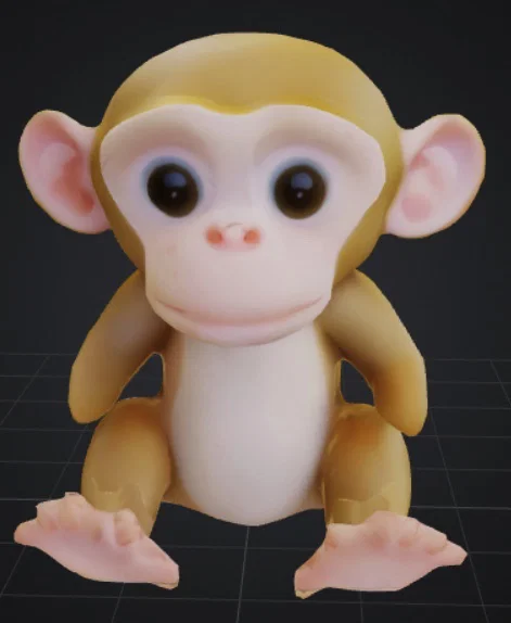 Mô hình chú khỉ con dễ thương (Baby Monkey) dùng để trang trí - Image 1