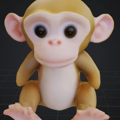 Mô hình chú khỉ con dễ thương (Baby Monkey) dùng để trang trí