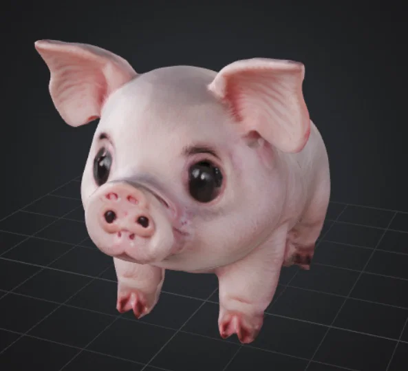 Mô hình chú heo con (Baby Pig) xinh xắn dành cho in 3D - Image 1