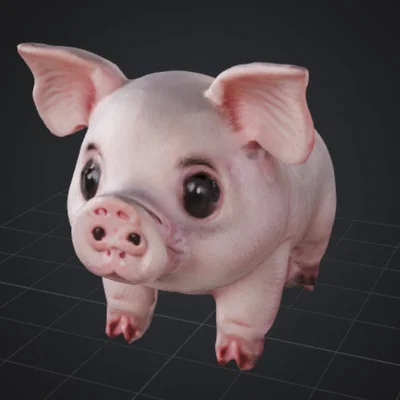 Mô hình chú heo con (Baby Pig) xinh xắn dành cho in 3D