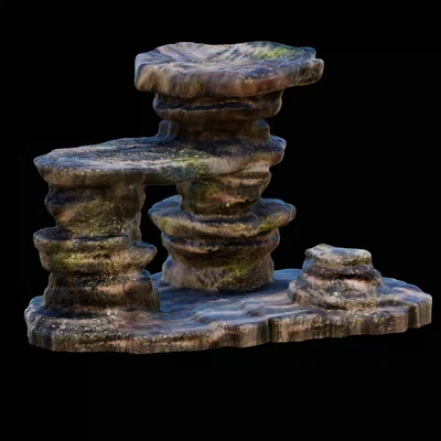 Mô hình trang trí bể cá, terrarium hình vách đá 3D độc đáo