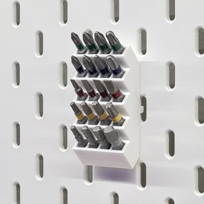 Skådis Bit Holder – Khay giữ 20 bits cho pegboard IKEA SKÅDIS