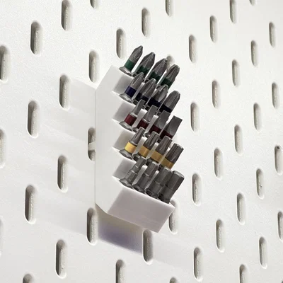 Skådis Bit Holder – Khay giữ 20 bits cho pegboard IKEA SKÅDIS