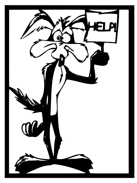 Mô hình tranh treo tường 3D Wile E. Coyote độc đáo - Image 1