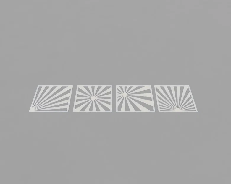 Bộ Stencil Tia Nắng Mặt Trời (Sun Ray Stencil Variety Pack) - Image 1