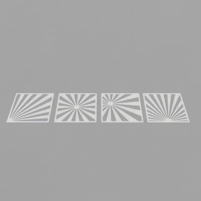 Bộ Stencil Tia Nắng Mặt Trời (Sun Ray Stencil Variety Pack)