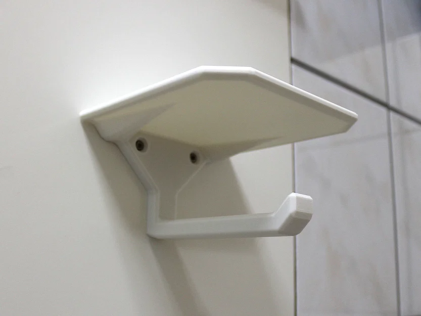 Kệ treo giấy vệ sinh kèm khay (1 mảnh, không cần supports) - Image 2