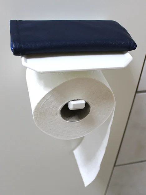 Kệ treo giấy vệ sinh kèm khay (1 mảnh, không cần supports) - Image 4
