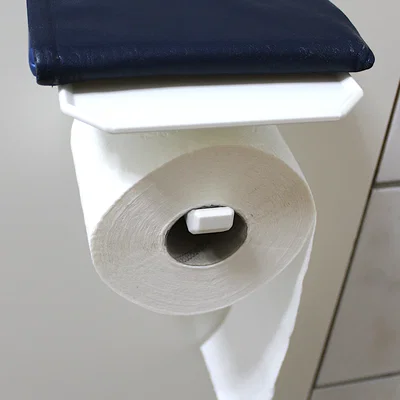 Kệ treo giấy vệ sinh kèm khay (1 mảnh, không cần supports)