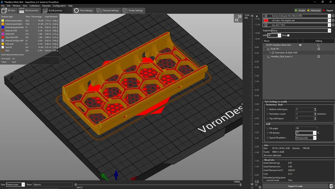 Voron V0.2 R1 Mesh Skirts - Image 1