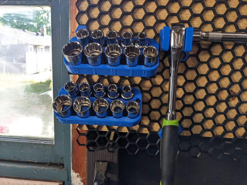 Giá treo đầu tuýp Pittsburgh 1/2 in SAE/Metric cho HSW (Honeycomb Storage Wall) - Image 1