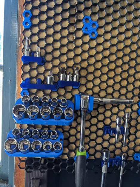Giá treo đầu tuýp Pittsburgh 1/2 in SAE/Metric cho HSW (Honeycomb Storage Wall) - Image 3