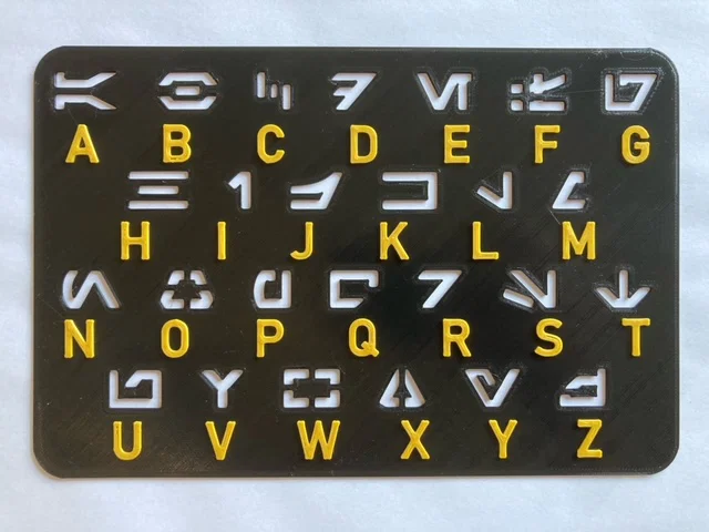 Stencil bảng chữ cái Aurebesh - Image 1