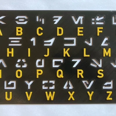 Stencil bảng chữ cái Aurebesh