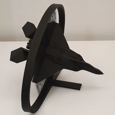 F-22 Raptor - Trưng bày string art - Dáng ngắm bắn