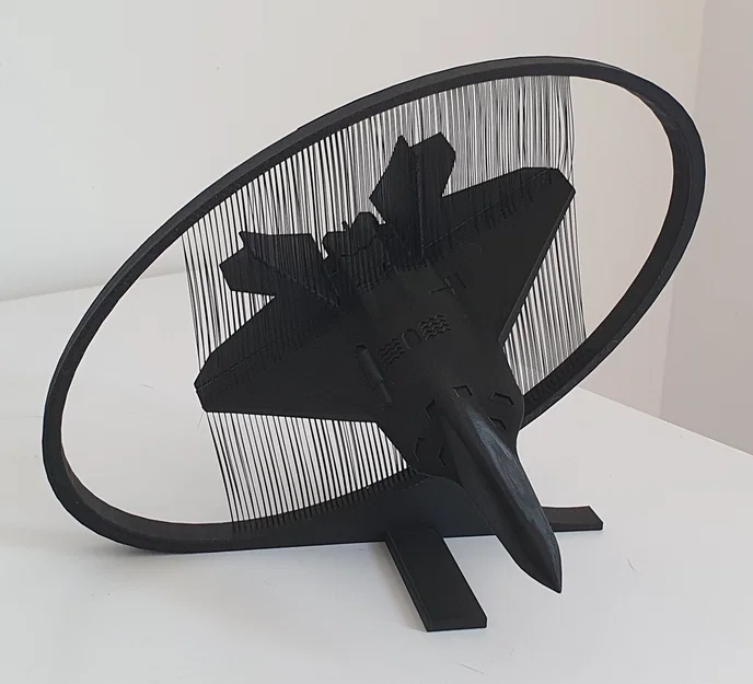 F-22 Raptor - Trưng bày string art - Dáng ngắm bắn - Image 2