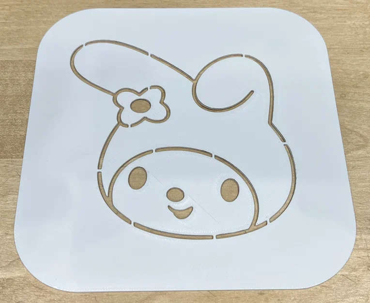 Khuôn vẽ hình My Melody (My Melody Drawing Stencil) in 3D - Image 1