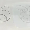 Khuôn vẽ hình My Melody (My Melody Drawing Stencil) in 3D - Thumbnail 2
