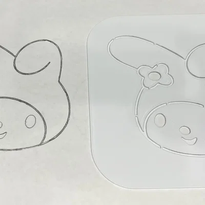 Khuôn vẽ hình My Melody (My Melody Drawing Stencil) in 3D