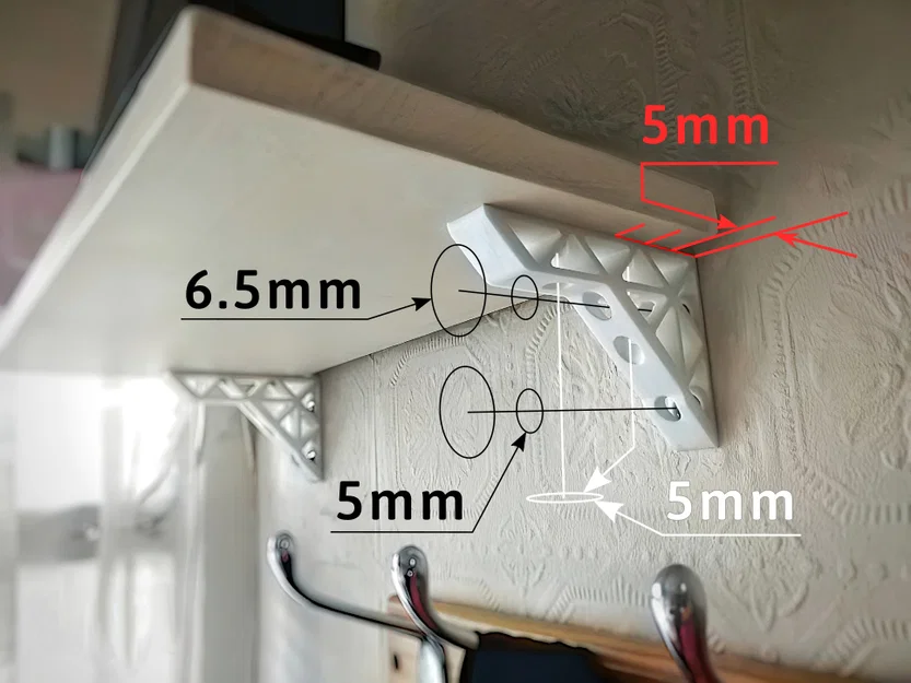 Ke đỡ kệ treo tường (Shelf bracket) in 3D bền đẹp, dễ lắp đặt - Image 2
