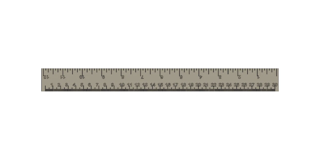 Thước đo 2 hệ Metric & Imperial (Ruler - Metric & Imperial) - Image 1