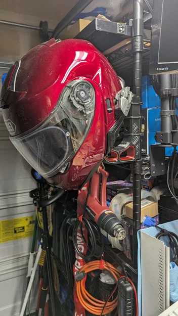 Giá treo mũ bảo hiểm 3D gắn kệ sắt - Helmet Holder V2 Remix - Image 4