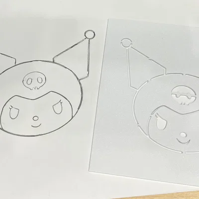 Khuôn vẽ hình Kuromi (Kuromi Drawing Stencil) in 3D tiện lợi