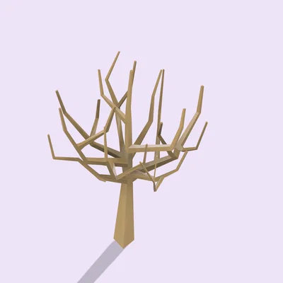 Mô hình cây khô Lowpoly 3D độc đáo trang trí nhà cửa