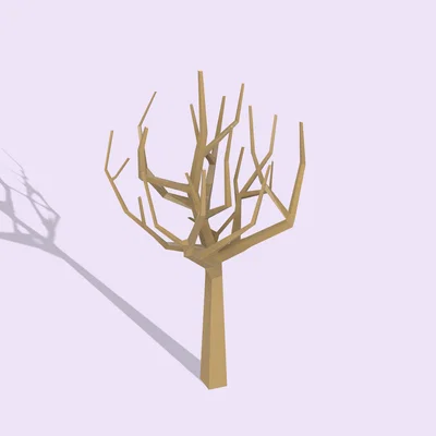 Mô hình cây khô Lowpoly 3D độc đáo trang trí nhà cửa