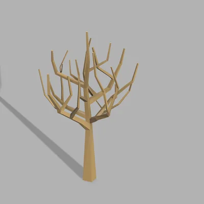 Mô hình cây khô Lowpoly 3D độc đáo trang trí nhà cửa