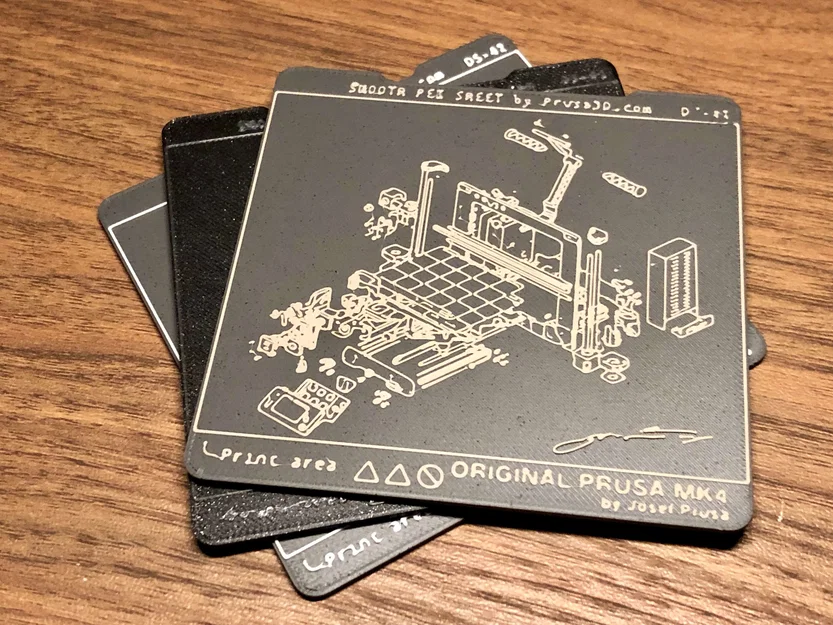 Lót ly PRUSA MK4 PEI Sheet Anniversary Limited Edition (Coaster) - Image 1