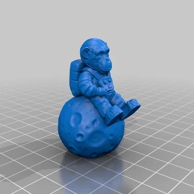 Mô hình in 3D khỉ phi hành gia Monkey Astronaut cực dễ thương