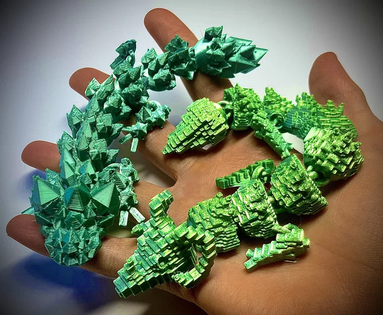 Rồng PIP Kristalldrache & Würfeldrache (flexi, in-place) - Image 1