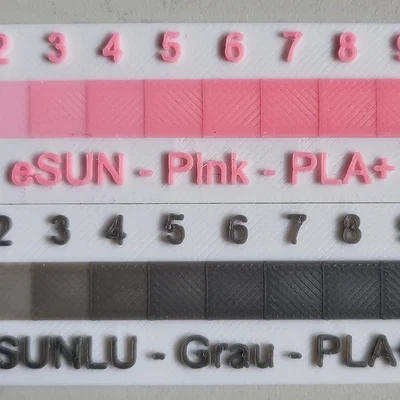 Lưới test Hueforge TD kèm ghi tên Filament