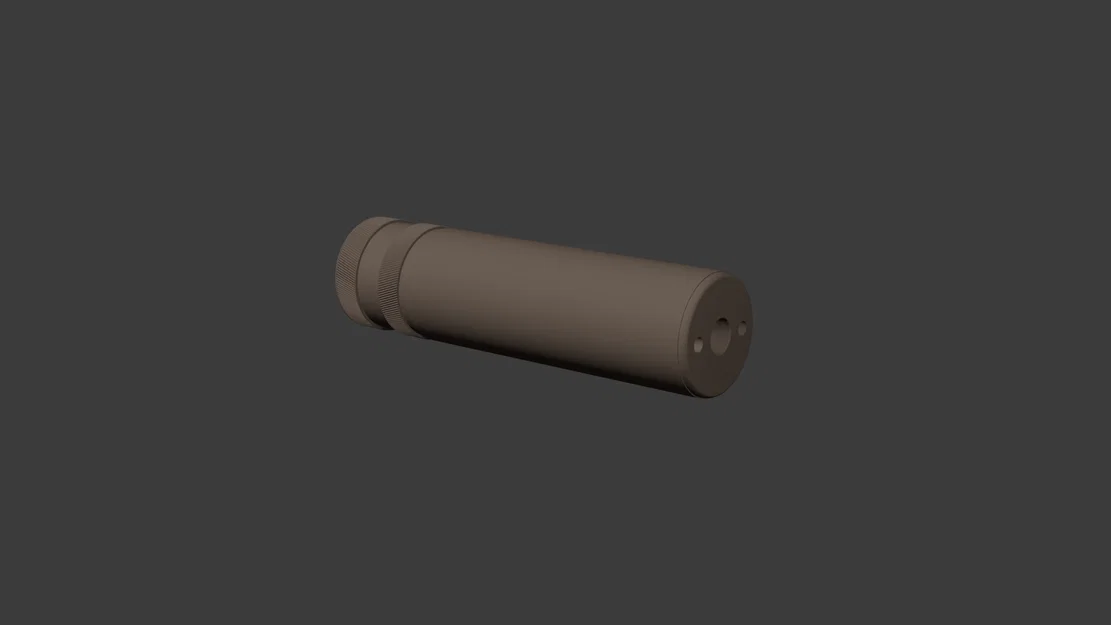 Ống giảm thanh 3D cho súng Airsoft chuẩn ren 14mm - Image 1