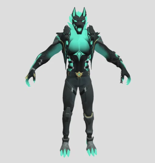 Mô hình 3D Cerberus Fortnite: Nhân vật chiến binh sói cực chất - Image 1