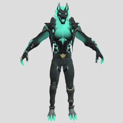 Mô hình 3D Cerberus Fortnite: Nhân vật chiến binh sói cực chất