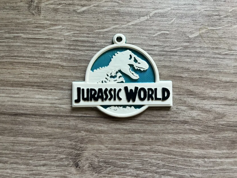 Mặt dây chuyền Jurassic World - Móc khóa in 3D độc đáo - Image 1