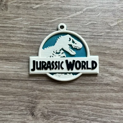 Mặt dây chuyền Jurassic World - Móc khóa in 3D độc đáo