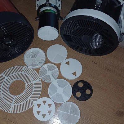 Focus Mask Thiên Văn Tùy Biến (OpenSCAD) – Bahtinov/Tribahtinov/Hartmann/Carey