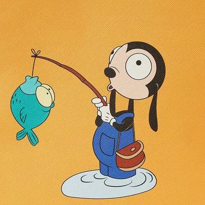 Mô hình 3D Goofy câu cá - Nhân vật hoạt hình kinh điển