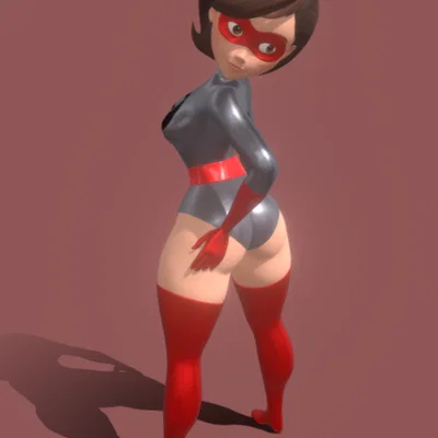 Mô hình 3D nhân vật Elasticgirl (Elastigirl) chất lượng cao