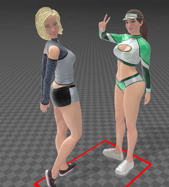 Mô hình 3D Summer Girls (Cô gái mùa hè) in figurine chất lượng cao - Image 1
