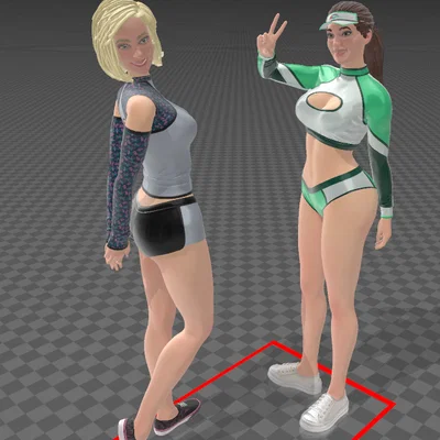 Mô hình 3D Summer Girls (Cô gái mùa hè) in figurine chất lượng cao