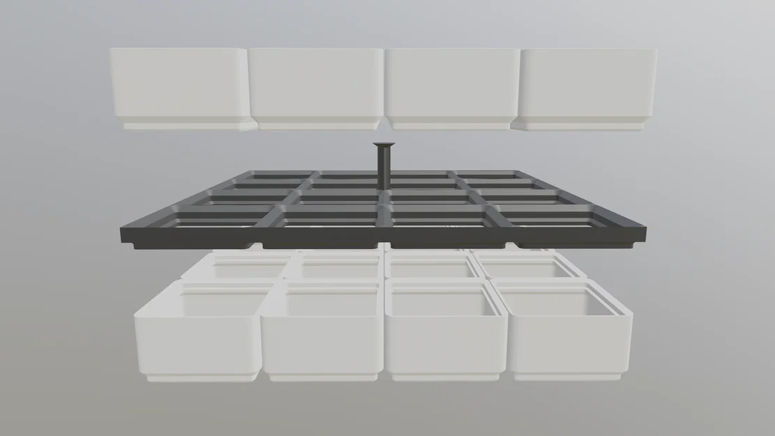 Đế Gridfinity xếp chồng có tay cầm (4x4) - Image 4