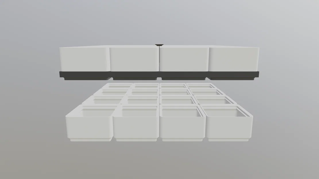 Đế Gridfinity xếp chồng có tay cầm (4x4) - Image 5