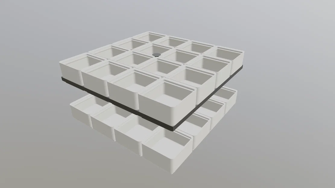 Đế Gridfinity xếp chồng có tay cầm (4x4) - Image 7