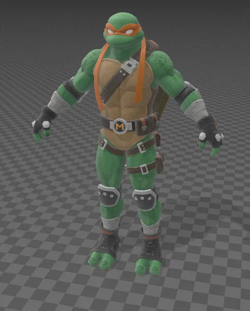Bộ mô hình 4 chú rùa Ninja (TMNT) phong cách Fortnite cực chất - Image 2