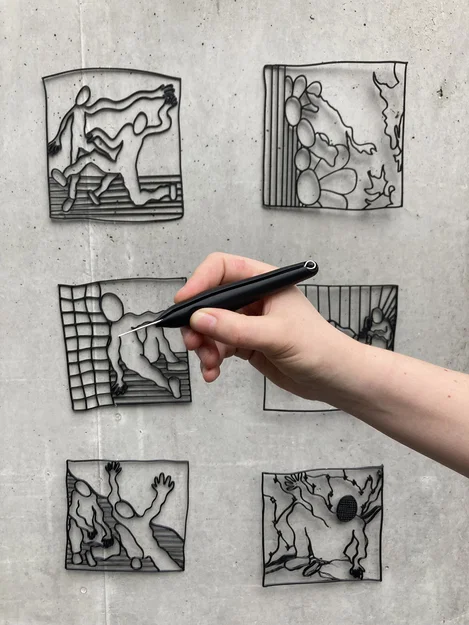 HANDPOKE grip – Tay cầm cho handpoke tattooing - Image 1