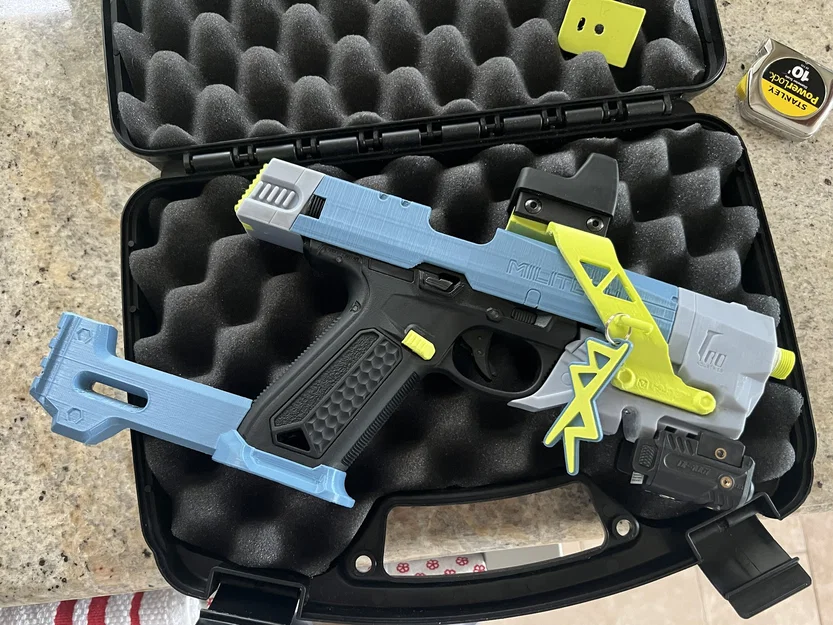 Thanh sight rail & compensator remix cho mẫu Airsoft Cyberpunk Lexington - Image 1